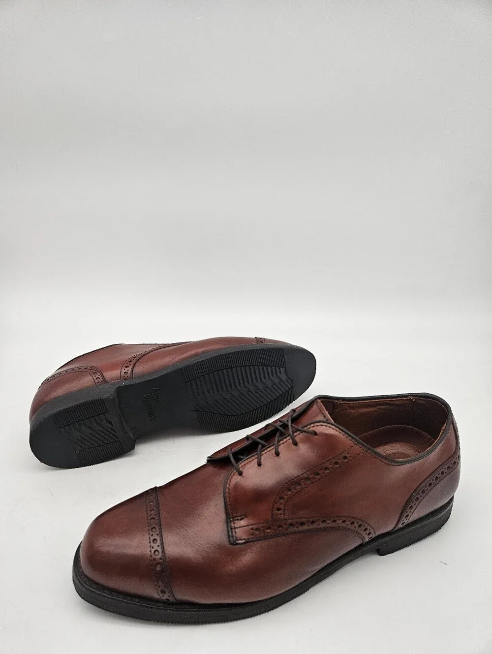 Allen Edmonds Benton Brown Leather Cap Toe Oxford Comfort Orthotics Size 11
